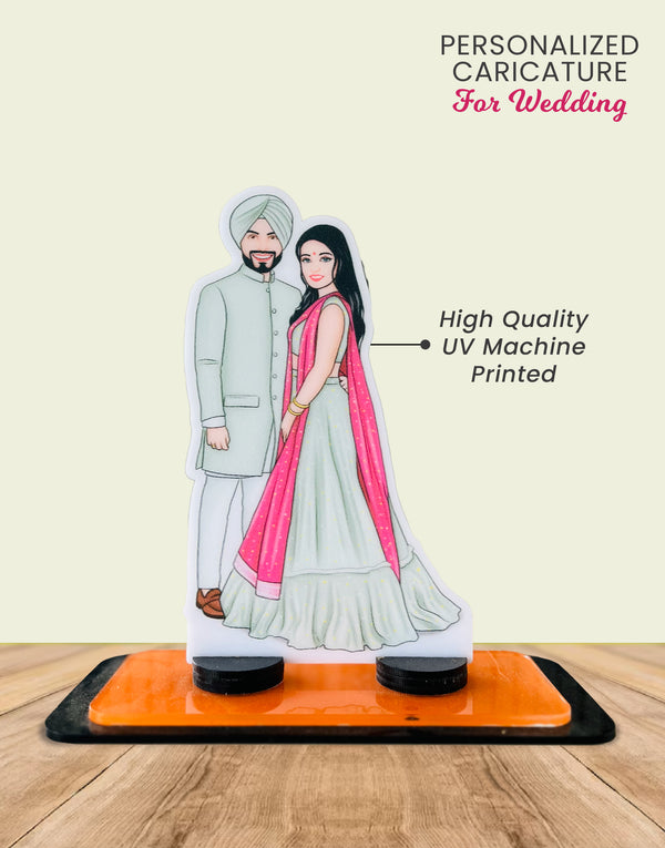 Personalized Indian Wedding Miniature with acrylic material | C-04