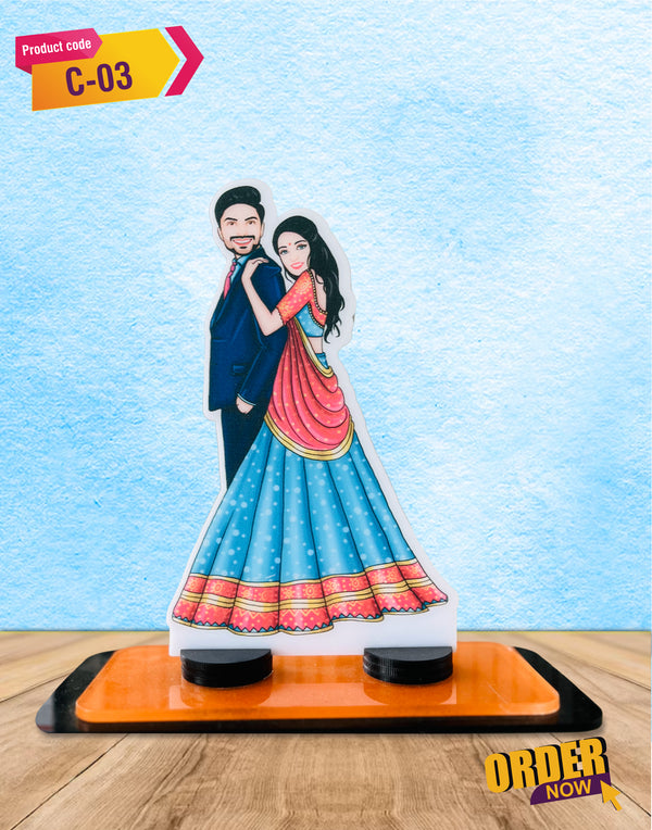Miniature Forever Together Personalized Caricature | C-03
